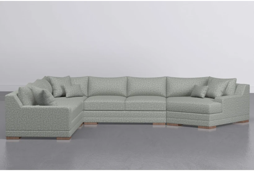 Everett Mint 179" 4 Piece Sectional With Right Arm Facing Cuddler - 360