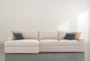 Everett Chenille 113" 2 Piece Sectional With Left Arm Facing Chaise