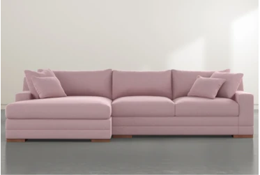 Everett 2 Piece Pink Sectional With Left Arm Facing Chaise
