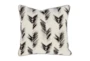 20X20 Black + Gray Feathered Herringbone Throw Pillow - Signature