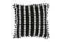 20X20 Black + White Diamond Stripe Throw Pillow - Signature