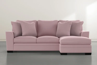 Delano Velvet Pink Sofa Chaise