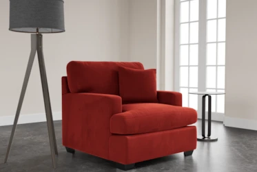Scott II Velvet Red Chair