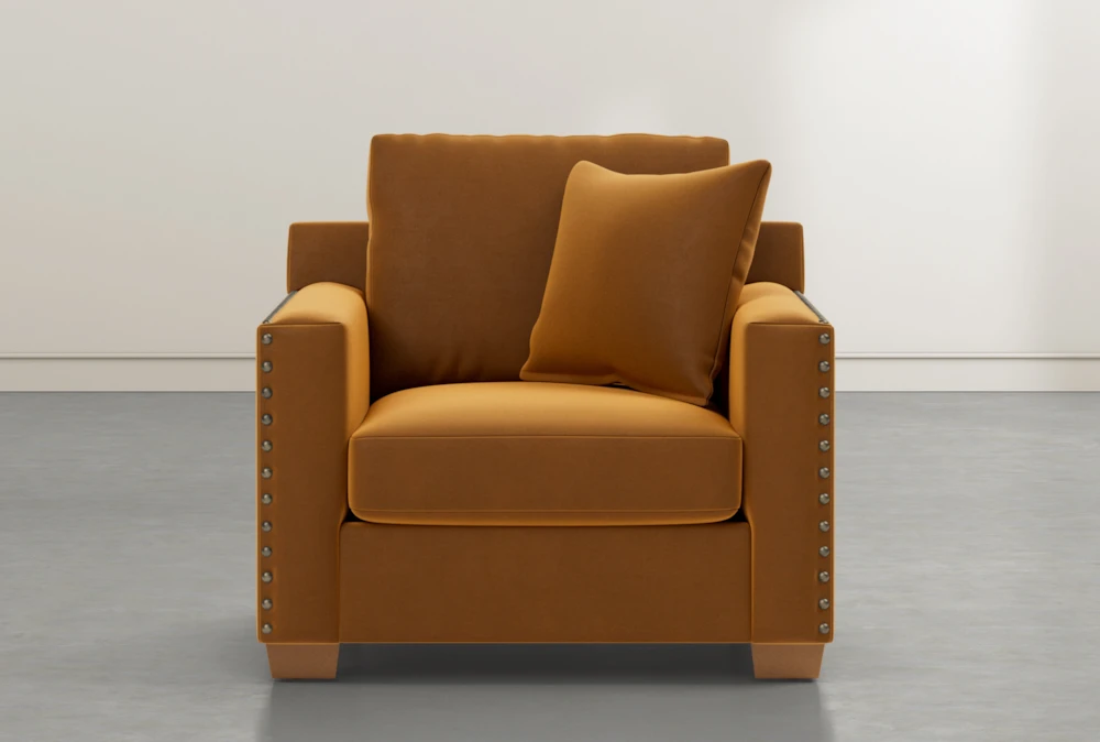 Modena Orange Nailhead Chair