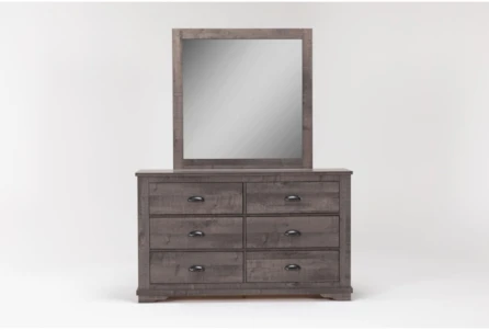 Cora Grey 6-Drawer Dresser/Mirror - Main