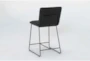 Kylie Black 24 Inch Counter Stool - Side