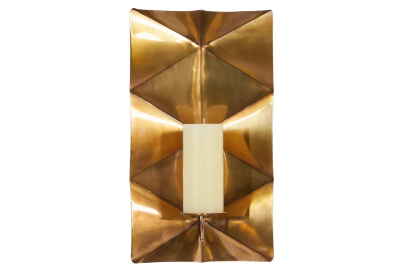 18" Gold Stainless Steel Wall Sconce - 360