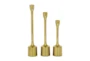 Gold Aluminum Candle Holder Set Of 3 - Material