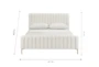 Lisette Cream King Velvet Upholstered Platform Bed - Detail