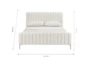 Lisette Cream Queen Velvet Upholstered Platform Bed - Detail