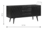 Edo Black 59" Sideboard - Detail