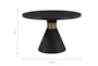 Roma Black Rope 48" Round Dining Table - Detail