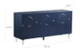 Serafin Blue Lacquer 65" Sideboard - Detail