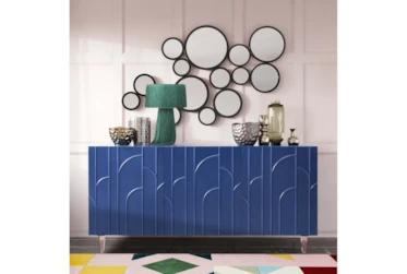 Serafin Blue Lacquer 65" Sideboard