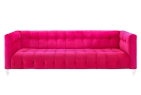 Tatum Pink 91" Velvet Sofa