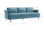 Irving Sea Blue 88" Sofa - Detail