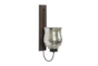 21" Brown Mango Wood Wall Sconce - Material