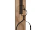 23" Black Wood Wall Sconce - Detail