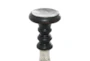 Black Wood Candle Holder Set Of 3 - Detail