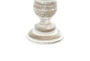 White Wood Candle Holder Set Of 3 - Detail