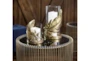 10" Gold Glass Candle Holder - Room