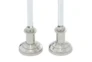 Silver Aluminum Candle Holder Set Of 2 - Detail