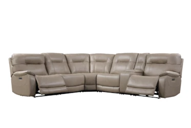 Tyson II 132" Parchment 6 Piece Power Reclining Sectional