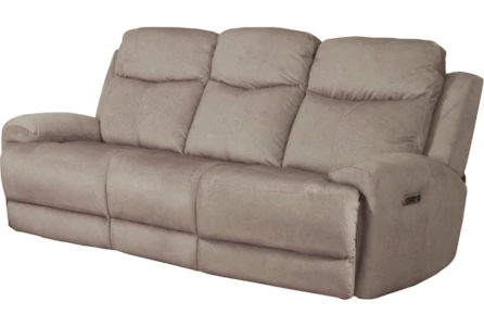 Ladley Beige 85" Power Reclining Sofa With Power Headrest & USB
