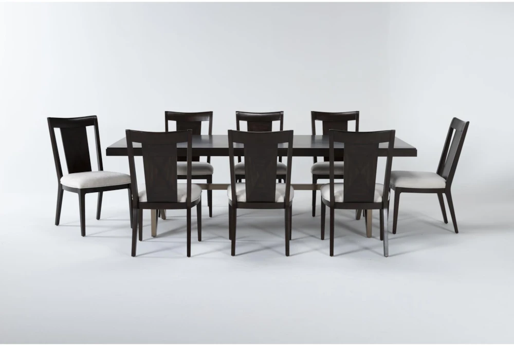 Palladium 9 Piece Dining Set W/ 8 Back Side Chairs By Drew & Jonathan For Living Spaces