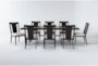 Palladium 96" Dining With 8 Back Side Chairs Set For 8 - Signature