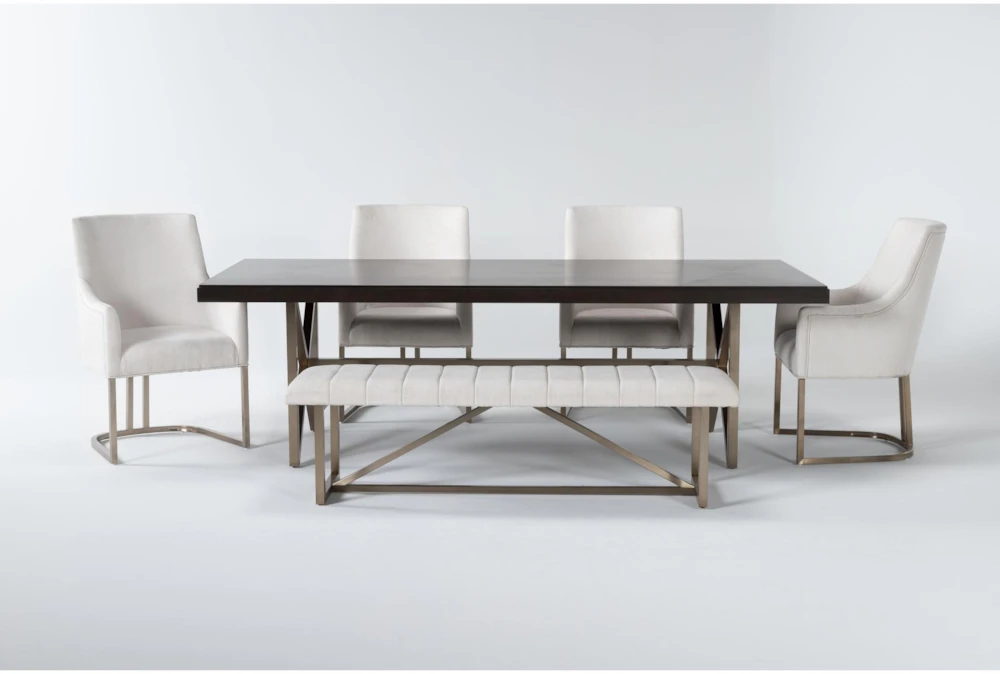 Palladium 6 Piece Dining Set W/ 4 Arm Chairs By Drew & Jonathan For Living Spaces