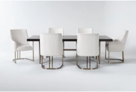 Palladium 7 Piece Dining Set W/ 6 Arm Chairs By Drew & Jonathan For Living Spaces