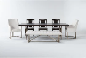 Palladium 7 Piece Dining Set W/ 3 Back Side Chairs By Drew & Jonathan For Living Spaces