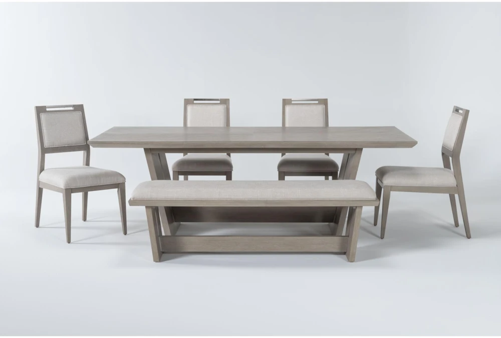 Westridge Dining With Bench Set For 6 By Drew & Jonathan For Living Spaces