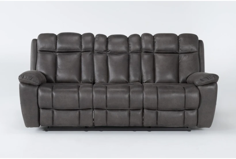 Ackert Grey 86" Reclining Sofa - 360