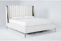 Palladium White King Shelter Upholstered Bed - Side