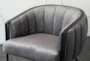Grey Velvet + Metal Frame Accent Chair - Detail