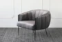 Grey Velvet + Metal Frame Accent Chair - Signature