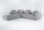 Cisco 120" 5 Piece Modular Sectional with 2 Armless Chairs & Ottoman - Side