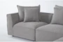 Cisco Grey 120" 6 Piece Modular U-Shaped Sectional with 3 Armless Chairs & Ottoman - Detail