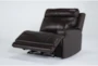 Vance Brown Leather Power Zero Gravity Right Arm Facing Recliner with Power Headrest & Lumbar - Side
