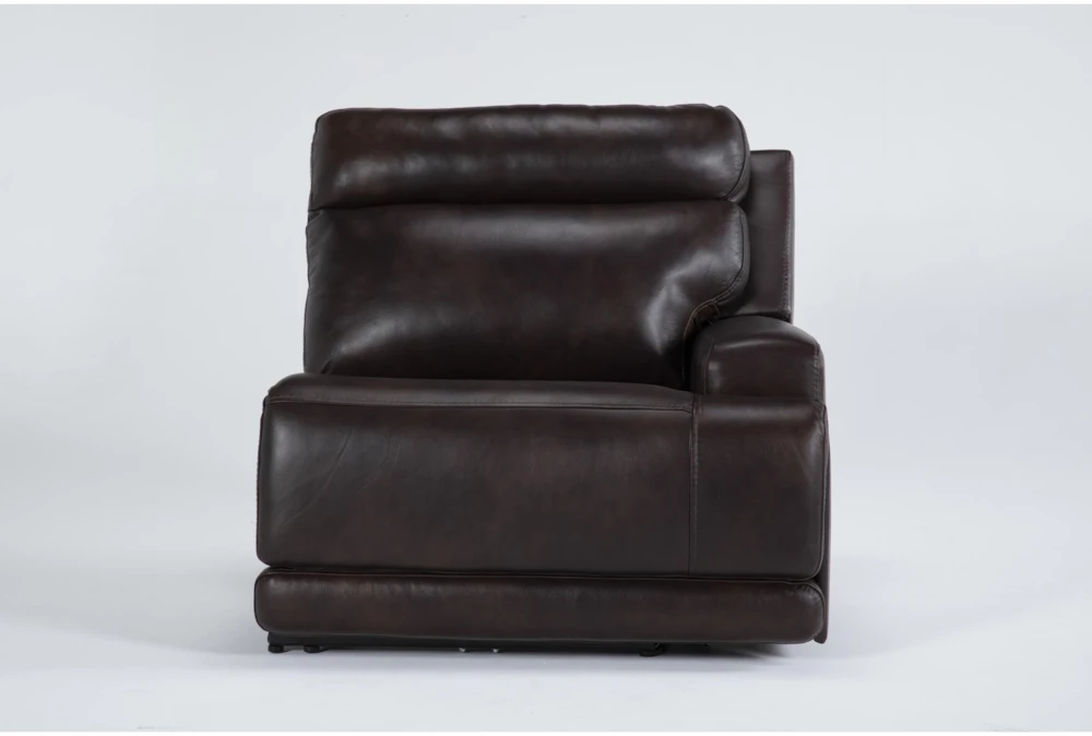 Vance Brown Leather Power Zero Gravity Right Arm Facing Recliner with Power Headrest & Lumbar