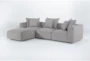 Cisco Grey 120" 4 Piece Sectional - Side