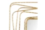 31X47 Inch Gold Metal Contemporary Wall Mirror - Detail