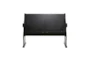 50 Inch Outdoor Black Wood Pew Bench - Front