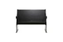 50" Outdoor Black Wood Pew Bench - Material