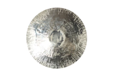 36X36 Inch Silver Metal Round Plate Wall Decor
