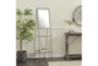 65" Iron + Wood A Frame Shelf With Mirror - Room