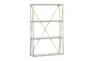 16X24 Inch Gold + White 3 Tier Wall Shelf - Material