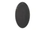 32X17 Inch Black Wood Oval Wall Mirror - Back